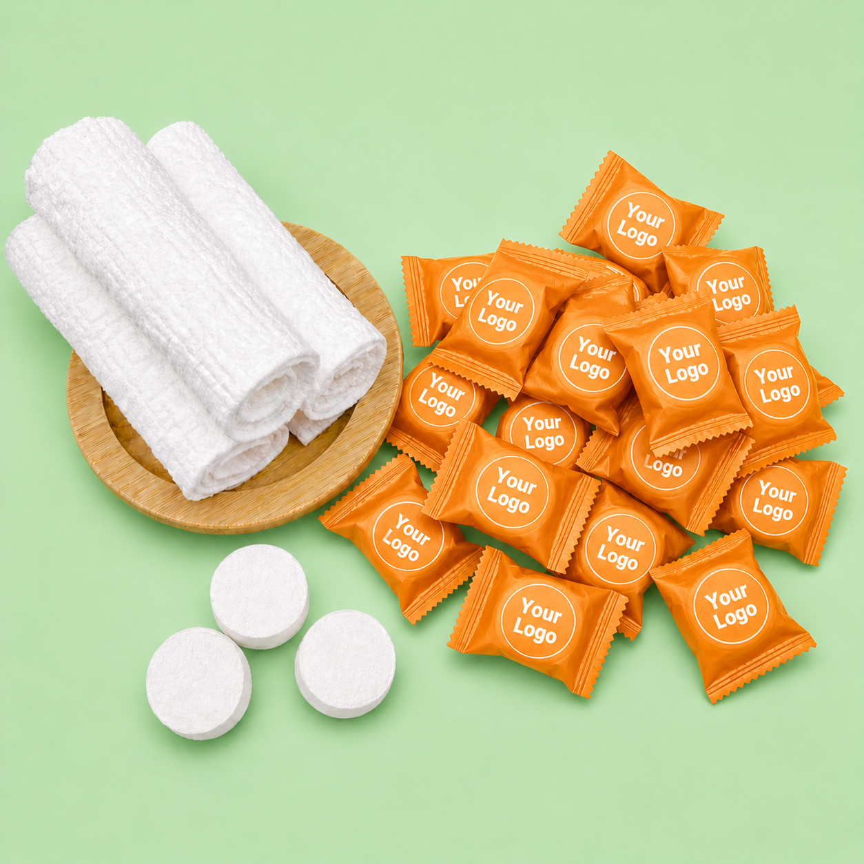 Custom Compressed Towel Tablet with Logo